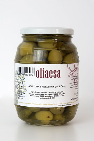 Olives varietat Gordal farcides de Cogombre