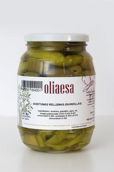 Olives varietat Gordal farcides de Bitxo