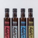 Caja de 4 botellas de aceite de oliva virgen extra Oliaesa Gourmet con variedades monovarietales